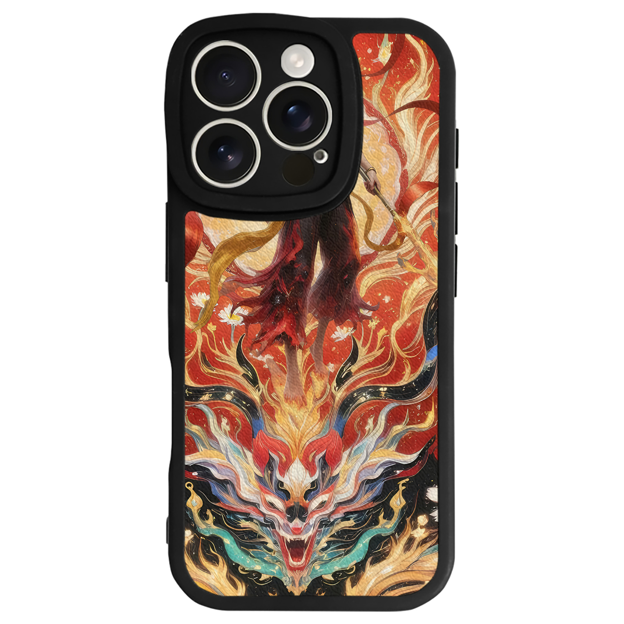（画像用） Ne Zha 2 ナタ 魔童の大暴れ 【iPhone 16シリーズ対応】シリコンスマホケース（レザー調） 材質：シリコン